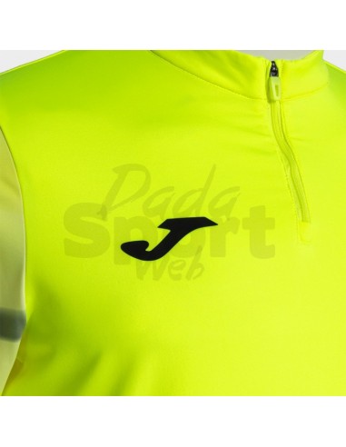 JOMA FELPA UOMO 1/2 ZIP ELITE XI GIALLO FLUO NERO