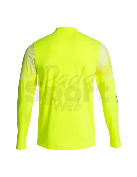 JOMA FELPA UOMO 1/2 ZIP ELITE XI GIALLO FLUO NERO