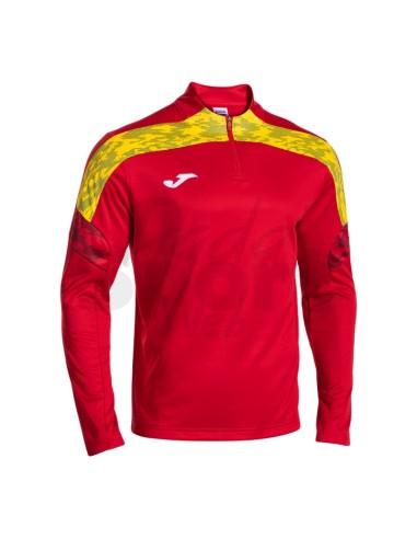 FELPA CON MEZZA ZIP CHAMPIONSHIP VIII ROSSO GIALLO