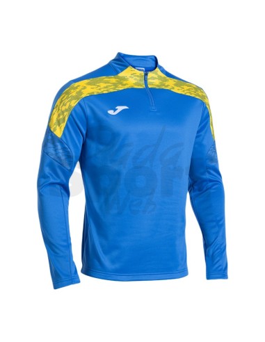 FELPA CON MEZZA ZIP CHAMPIONSHIP VIII AZZURRO GIALLO