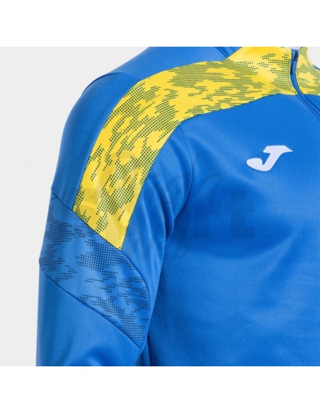 FELPA CON MEZZA ZIP CHAMPIONSHIP VIII AZZURRO GIALLO
