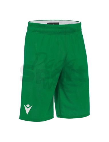 MACRON PANTALONCINO BASKET DOUBLE VERDE BIANCO