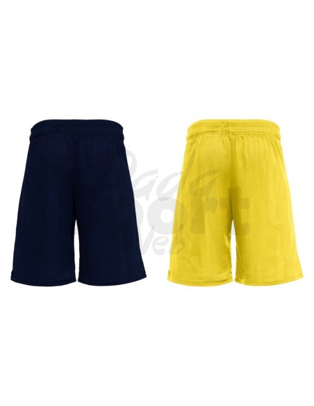 MACRON PANTALONCINO BASKET DOUBLE BLU GIALLO