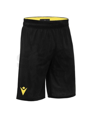 MACRON PANTALONCINO BASKET DOUBLE NERO GIALLO