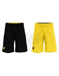 MACRON PANTALONCINO BASKET DOUBLE NERO GIALLO 2