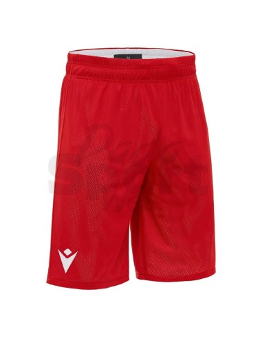 MACRON PANTALONCINO BASKET DOUBLE ROSSO BIANCO