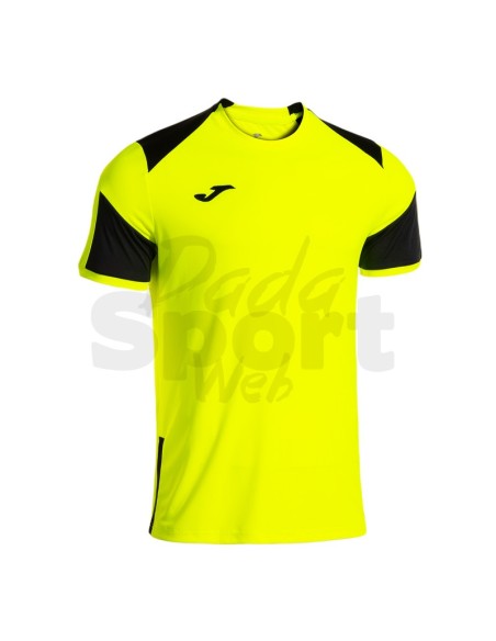 JOMA MAGLIA MANICA CORTA DANUBIO IV GIALLO FLUO NERO