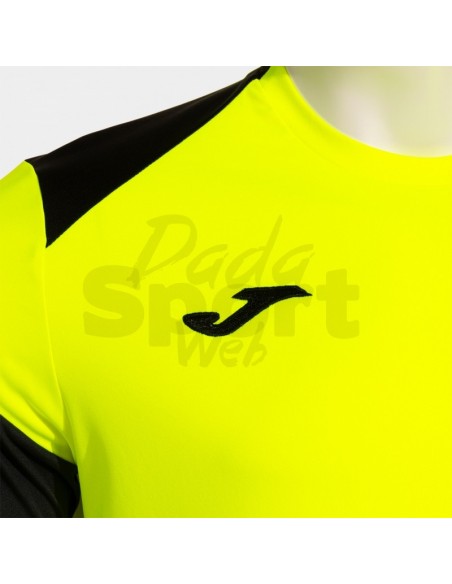 JOMA MAGLIA MANICA CORTA DANUBIO IV GIALLO FLUO NERO