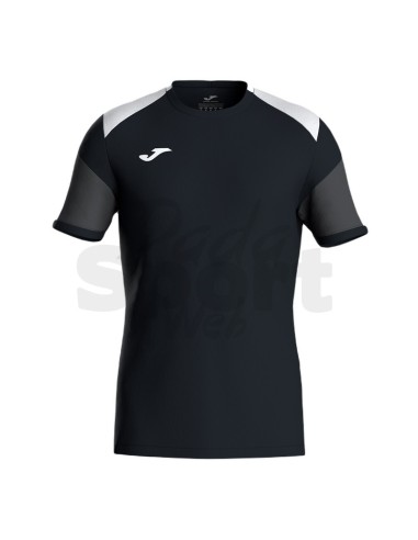 JOMA MAGLIA MANICA CORTA DANUBIO IV NERO BIANCO