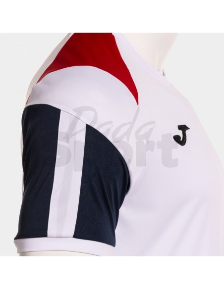 JOMA MAGLIA MANICA CORTA DANUBIO IV BIANCO ROSSO