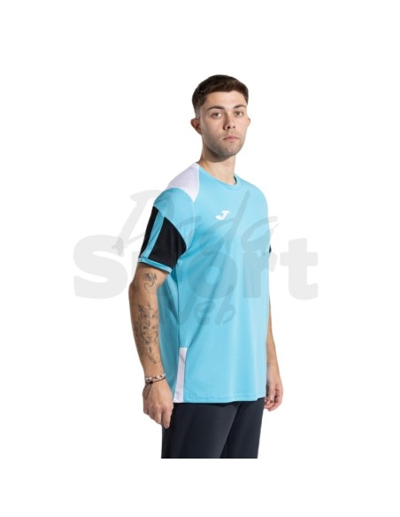 JOMA MAGLIA MANICA CORTA DANUBIO IV TURCHESE NERO