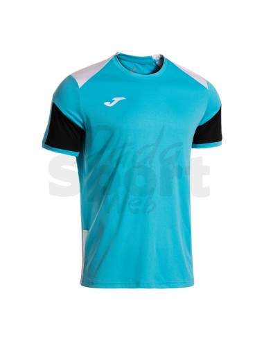 JOMA MAGLIA MANICA CORTA DANUBIO IV TURCHESE NERO