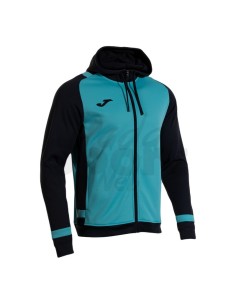 JOMA FELPA CON CAPPUCCIO LIDER TURCHESE FLUO BLU