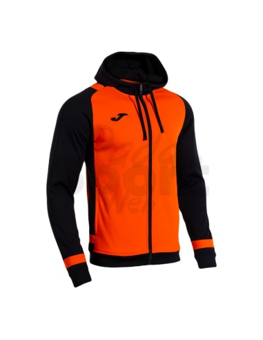 JOMA FELPA CON CAPPUCCIO LIDER ARANCIO NERO