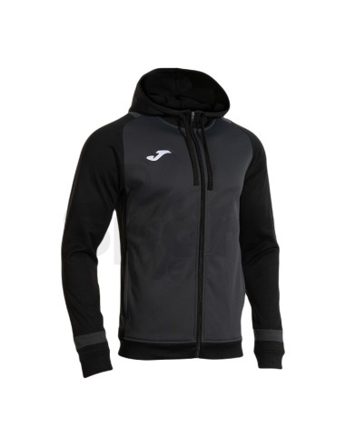 JOMA FELPA CON CAPPUCCIO LIDER ANTRACITE NERO