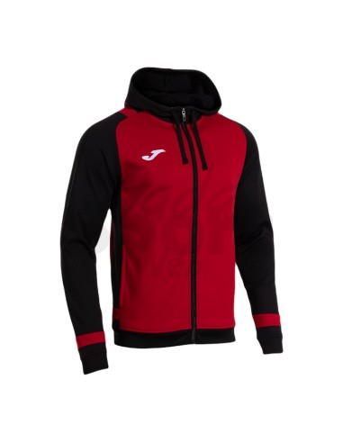 JOMA FELPA CON CAPPUCCIO LIDER ROSSO NERO