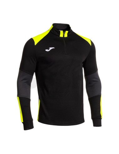 JOMA FELPA DANUBIO IV NERO GIALLO FLUO