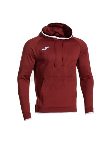 JOMA FELPA CON CAPPUCCIO COMBI PREMIUM GRANATA BIANCO