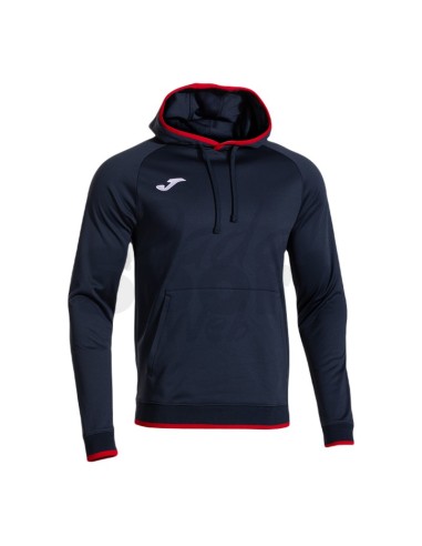 JOMA FELPA CON CAPPUCCIO COMBI PREMIUM BLU ROSSO
