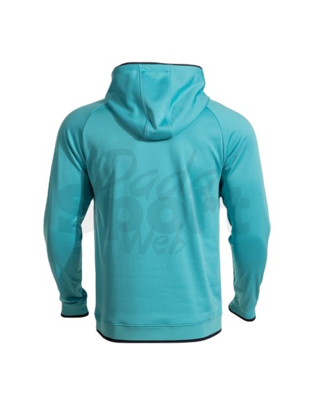 JOMA FELPA CON CAPPUCCIO COMBI PREMIUM TURCHESE FLUO BLU