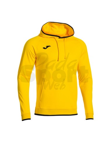 JOMA FELPA CON CAPPUCCIO COMBI PREMIUM GIALLO NERO