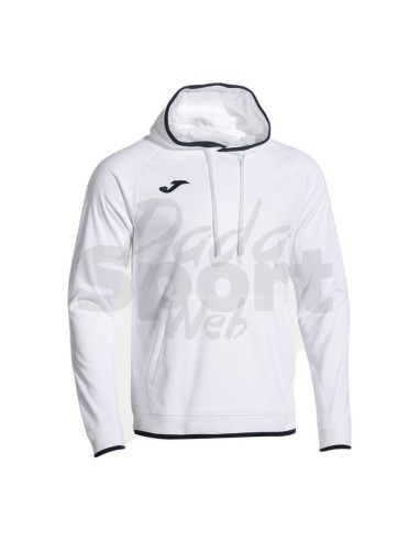 JOMA FELPA CON CAPPUCCIO COMBI PREMIUM BIANCO BLU