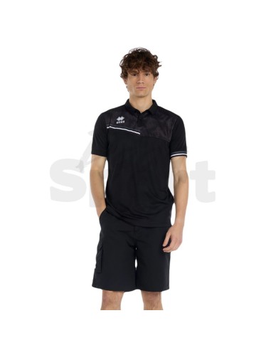 ERREA POLO EMIR NERO ANTRACITE BIANCO