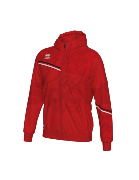 ERREA FELPA CON CAPPUCCIO EBER ROSSO NERO BIANCO