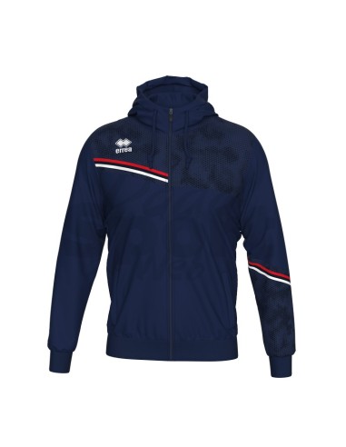 ERREA FELPA CON CAPPUCCIO EBER BLU ROSSO BIANCO