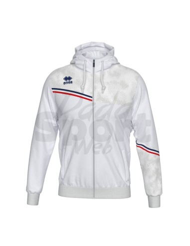 ERREA FELPA CON CAPPUCCIO EBER BIANCO BLU ROSSO