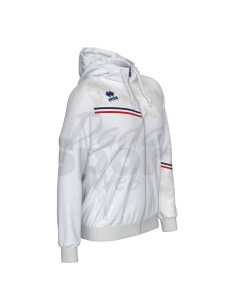 ERREA FELPA CON CAPPUCCIO EBER BIANCO BLU ROSSO 2