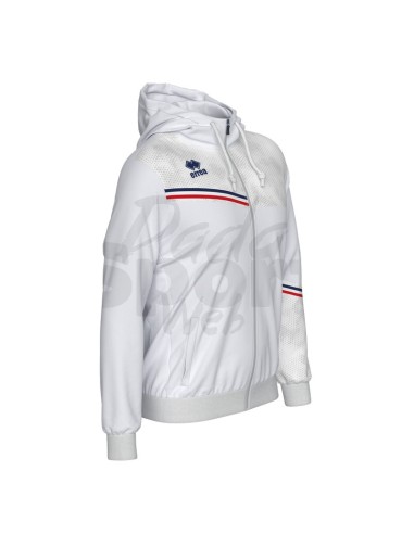ERREA FELPA CON CAPPUCCIO EBER BIANCO BLU ROSSO