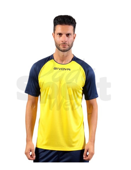 GIVOVA SHIRT CAPO GIALLO BLU