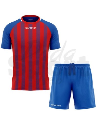 GIVOVA KIT CALCIO TRATTO AZZURRO ROSSO