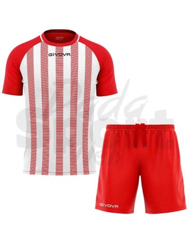 GIVOVA KIT CALCIO TRATTO BIANCO ROSSO