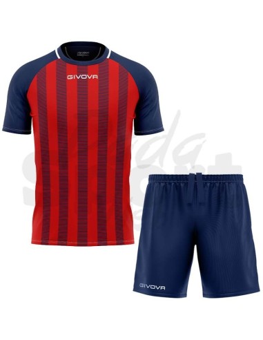 GIVOVA KIT CALCIO TRATTO ROSSO BLU