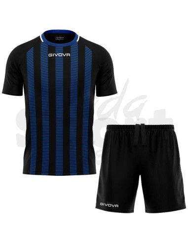 GIVOVA KIT CALCIO TRATTO NERO AZZURRO