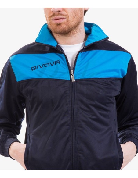 Givova Tuta Sportiva Visa Blu Turchese  Completo Relax e Allenamento Unisex