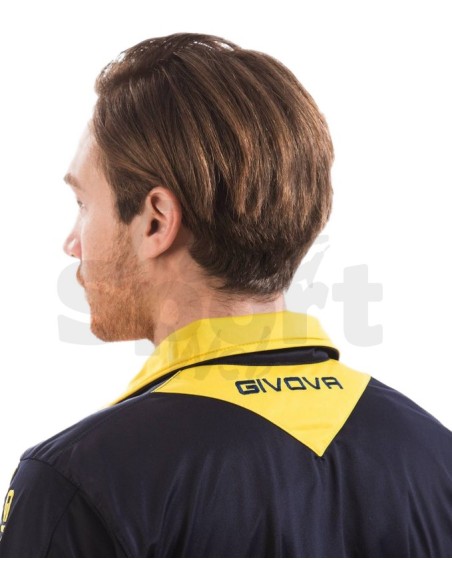 Givova Tuta Sportiva Visa Blu Giallo  Completo Relax e Allenamento Unisex