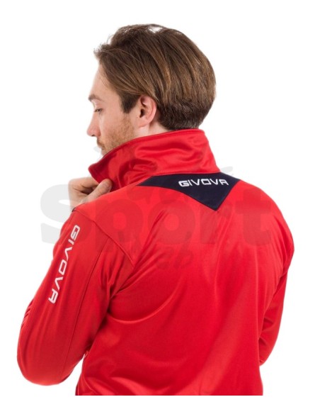 Givova Tuta Sportiva Visa Rosso Blu  Completo Relax e Allenamento Unisex