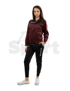 Givova Tuta Sportiva Visa Granata Nero Completo Relax e...