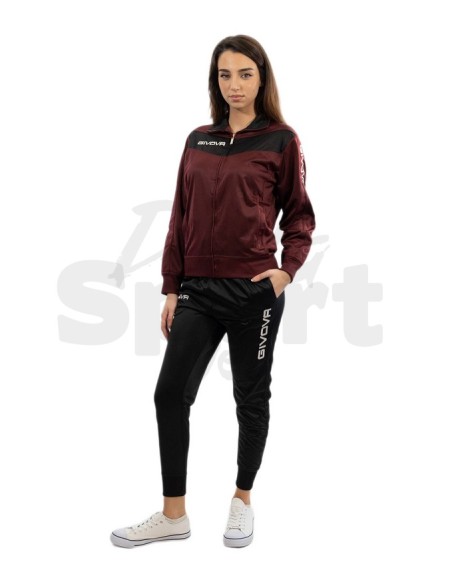 GIVOVA TUTA SPORTIVA VISA GRANATA NERO