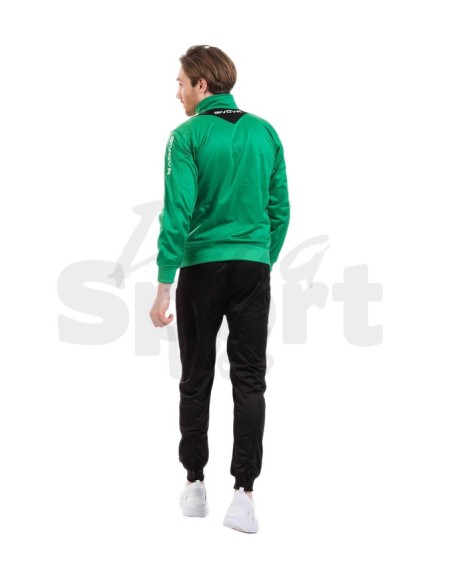 Givova Tuta Sportiva Visa Verde Nero Completo Relax e Allenamento Unisex