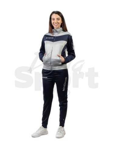 GIVOVA TUTA VISA LUXURY GRIGIO MELANGE CHIARO BLU