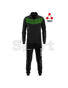 Givova Tuta Sportiva Visa Nero Verde Completo Relax e...
