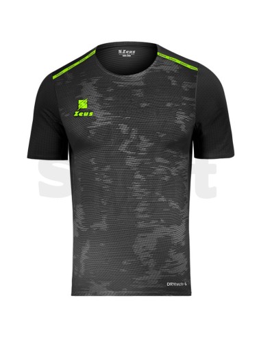 ZEUS T-SHIRT KNIT NERO GIALLO FLUO