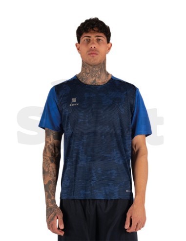 ZEUS T-SHIRT KNIT AZZURRO NERO