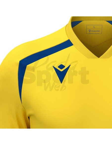 MACRON MAGLIA CALCIO WYRM GIALLO AZZURRO