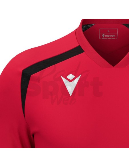 MACRON MAGLIA CALCIO WYRM ROSSO NERO