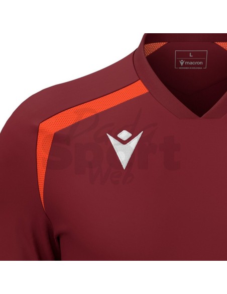 MACRON MAGLIA CALCIO WYRM GRANATA ARANCIO